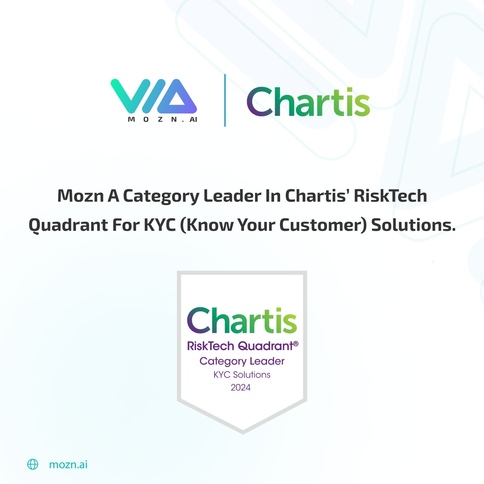 You are currently viewing Mozn Recognized by Chartis Research as a Category Leader for KYC Solutions 2024
