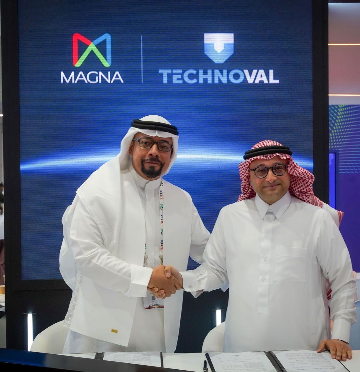 You are currently viewing “ماجنا إيه آي” و”تكنوفال” تعلنان خطط تحالفٍ استراتيجي تتجاوز   قيمته 1.1 مليار ريال سعودي ( 300 مليون دولار) لتعزيز التحوّل الصناعي في المنطقة تأسيس مركز بيانات سيادي للذكاء الاصطناعي والحوسبة السحابية في السعودية لخدمة المنطقة.. ودفع مسيرة التصنيع الذكي والتحوّل المستدام