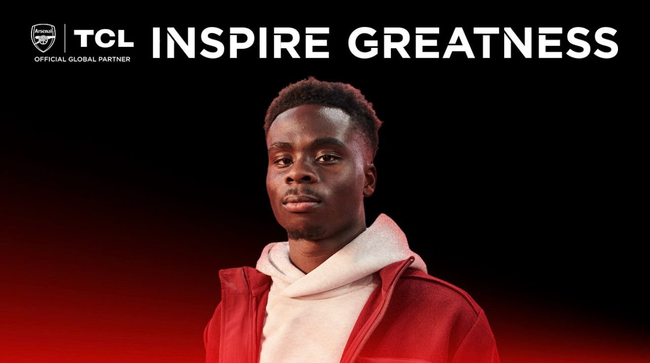 You are currently viewing TCL deepens Partnership with Arsenal, Announces Bukayo Saka as Brand Ambassador