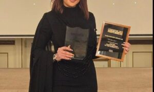 ندى بشير عبدالله ضمن أفضل 100 سيدة قيادية في الشرق الأوسط وتفوز بجائزة ” Leaving Behind a Footprint “